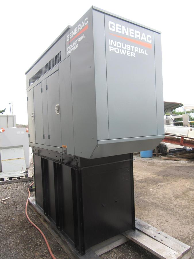 Used 48 KW DIESEL GENERATOR GENERAC 120/240 V FPT 366 HRS SOUND ENCLOSED VIDEO 50 KW