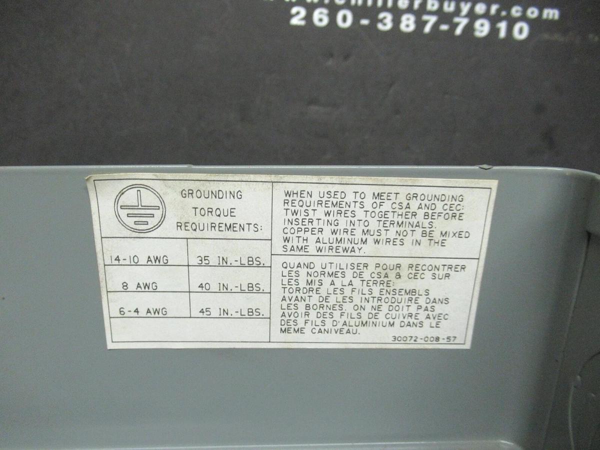 Used SQUARE D CLASS 8903 TYPE LXG 30 SERIES B CONTACTOR / STARTER ENCLOSURE 12 X 7.25