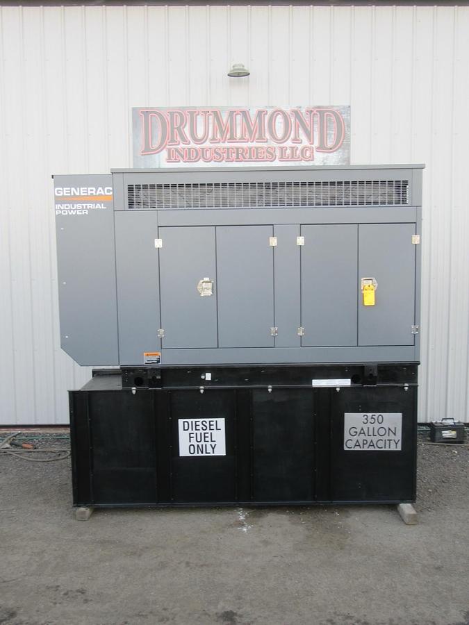 Used 80 KW DIESEL GENERATOR GENERAC 120/240V FPT BRAND NEW SOUND ENCLOSED VIDEO 50 KW