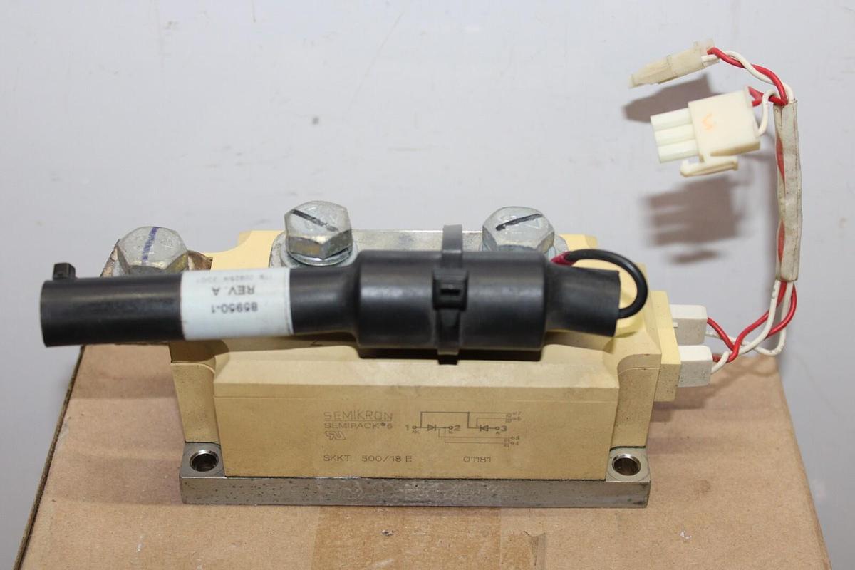 Used SEMIKRON SEMIPACK 5 POWER MODULE SKKT-500/18E W/ 85950-1 REV. A