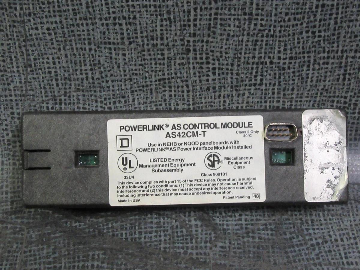 Used SQUARE D POWERLINK AS CONTROL MODULE INTERFACE AS42CM-T NEHB NQOD **WARRANTY**
