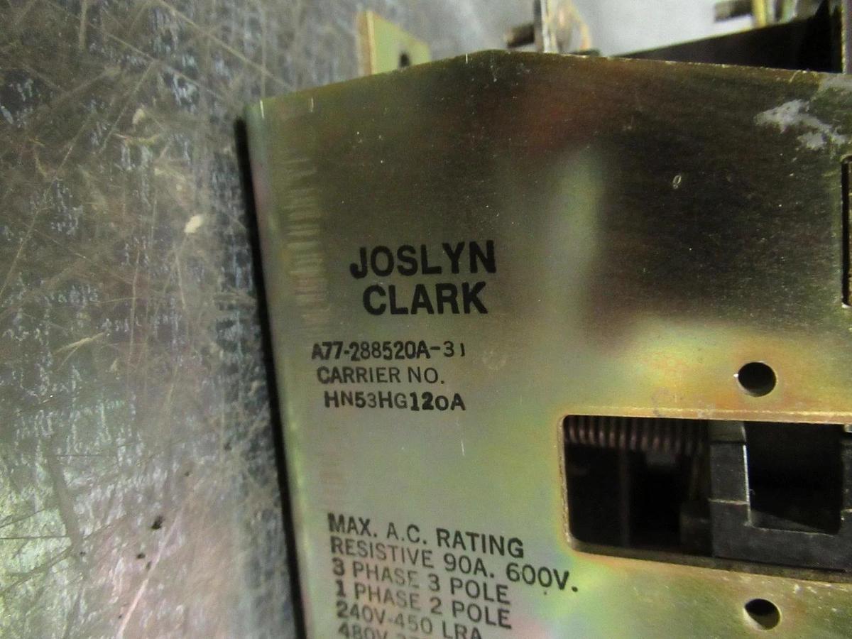 Used JOSLYN CLARK A77-288520A-31 HN53HG120A 600V 90A **WARRANTY INCLUDED**
