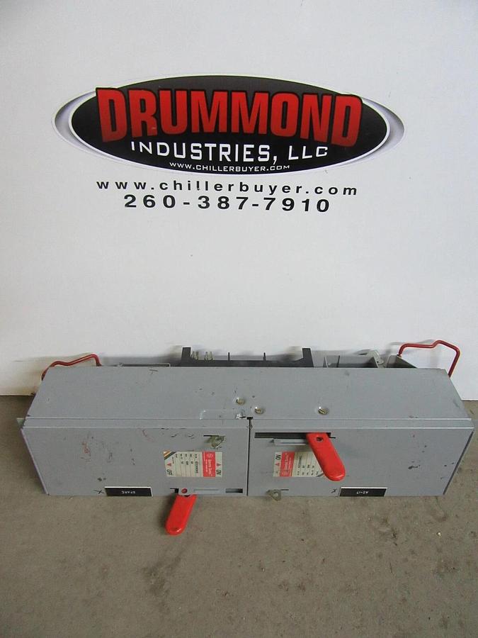 Used GE DUAL SPECTRA FUSIBLE PANEL SWITCH ADS36060HD 60 AMP 600 VOLT 50 HP