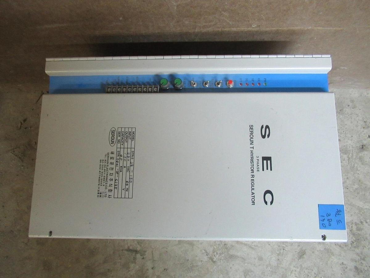 Used SEROUN THRYISTOR REGULATOR STR-338-130 380 VAC 60 HZ 130 AMP 35 KVA **WARRANTY**