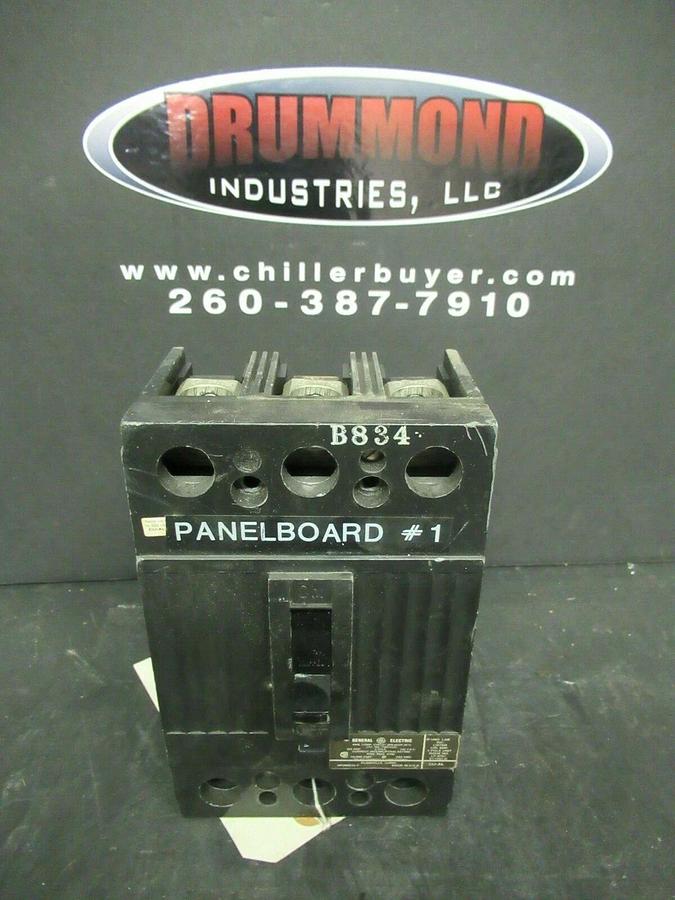 Used 225 AMP GE BREAKER TQD32225 240 VAC 3 POLE **30 DAY WARRANTY INCLUDED**