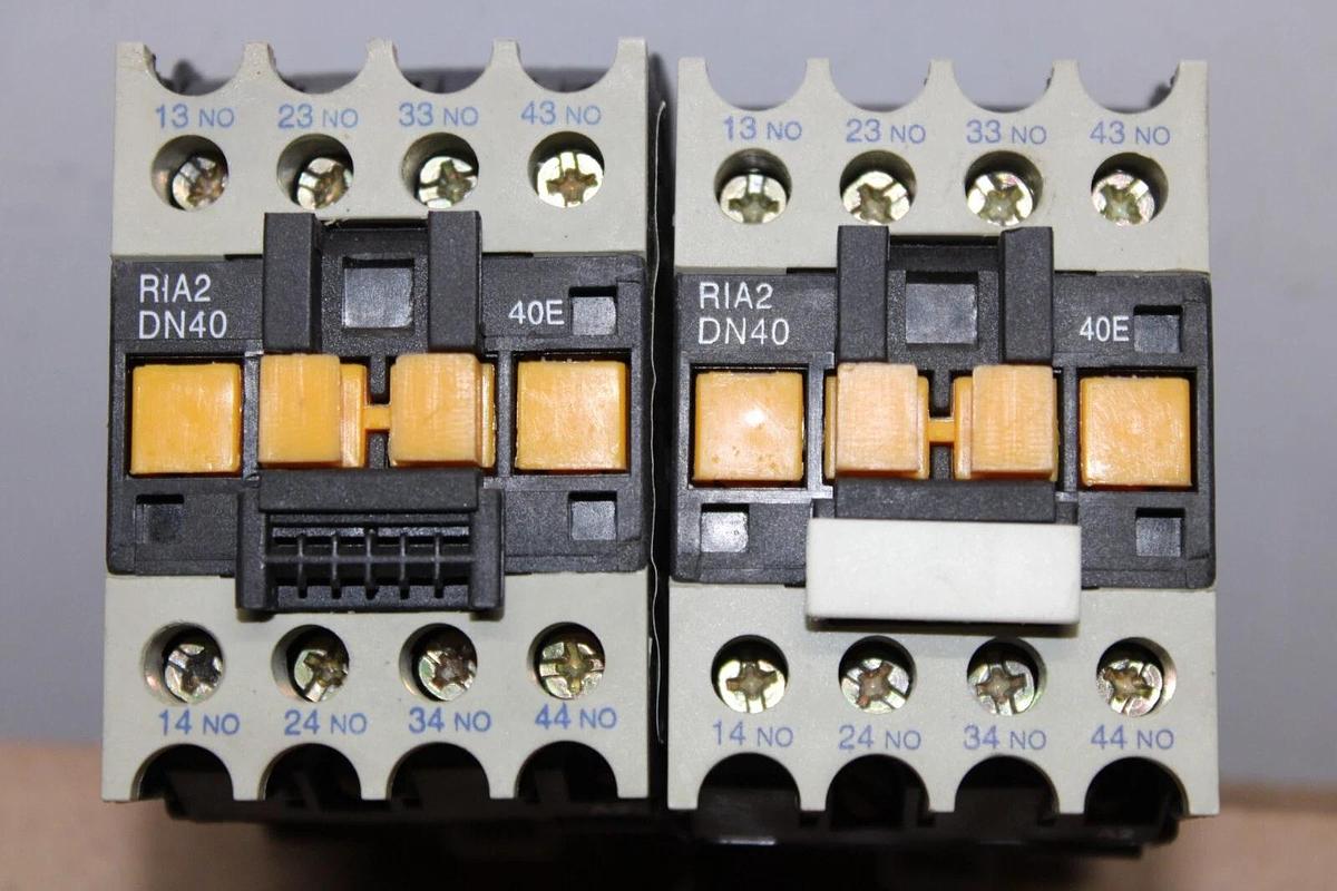 Used RAM CONTROL RELAY RIA2DN40 10 AMP 750 VOLT COIL: 120V **LOT OF 2**