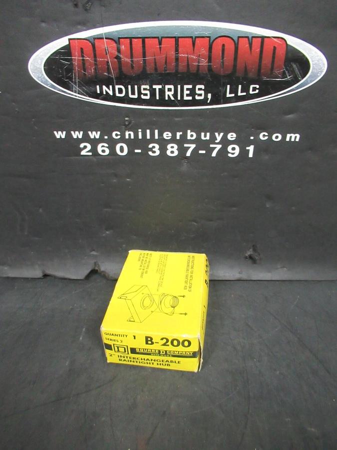 NEW SURPLUS SQUARE D INTERCHANGEABLE RAINTIGHT HUB B-200 SER. 2 **WARRANTY**