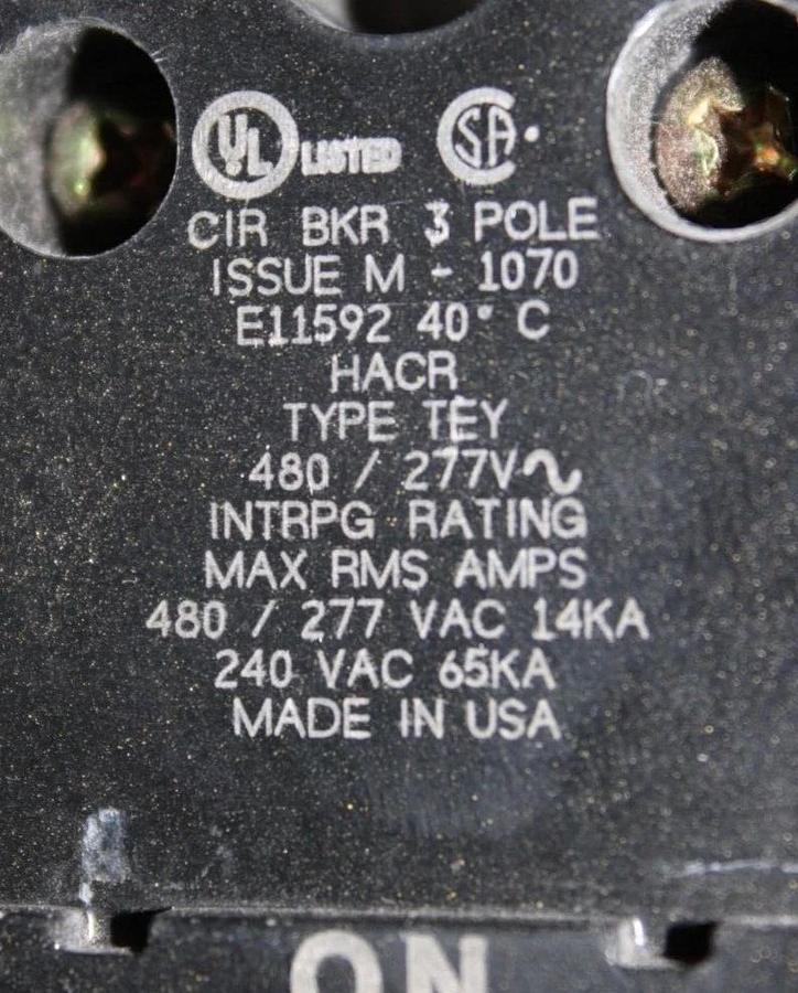 Used GE AB313 A-SERIES II PANELBOARD AEF3241BTX 100 AMP 3-PHASE 208Y/120V 3R ENCL.