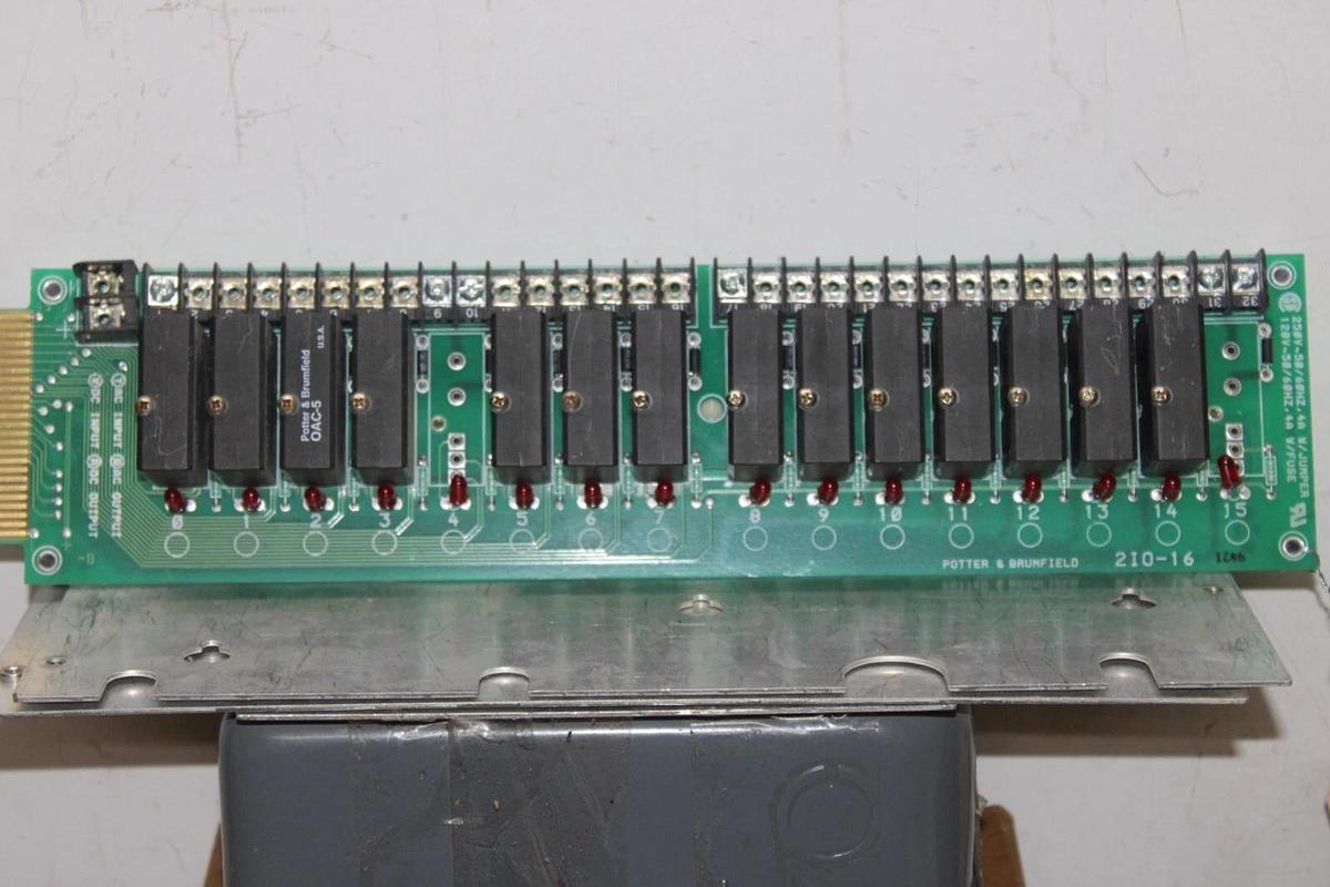 Used POTTER & BRUMFIELD RELAY I/O CIRCUIT BOARD 2IO-16 **WARRANTY INCLUDED**