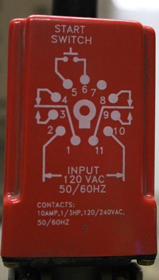 Used LOT OF 2 NCC SOLID STATE TIMER RELAY T2K-3600-461 36-3600 SECOND 120 VAC 10 AMP