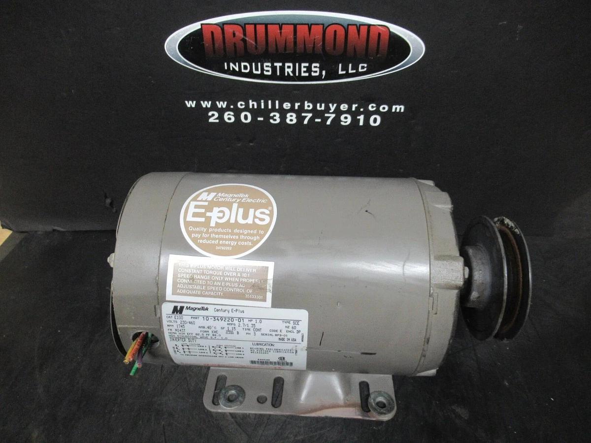 Used MAGNETEK CENTURY E-PLUS E100 10-349220-01 1 HP 2.7 AMP 460 VOLT 1745 RPM ENCL DP