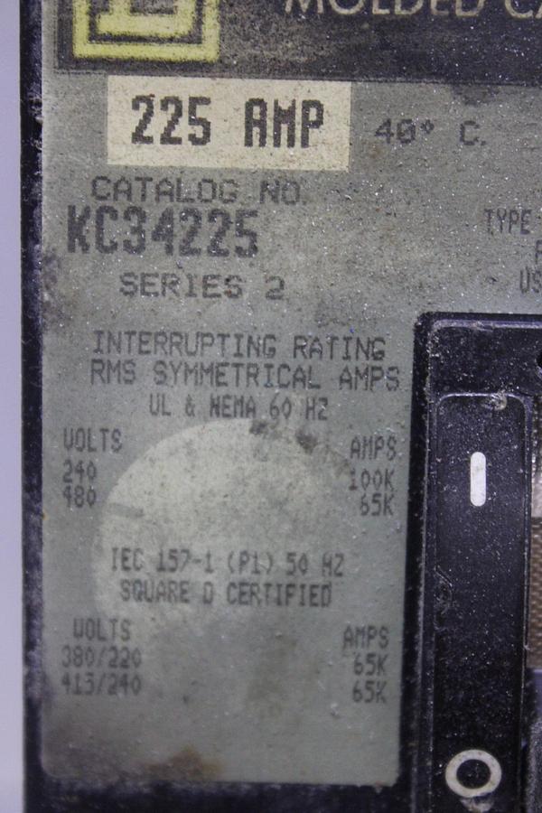 Used SQUARE D I-LINE CIRCUIT BREAKER IK36200 200 AMP 600 VAC 3-POLE