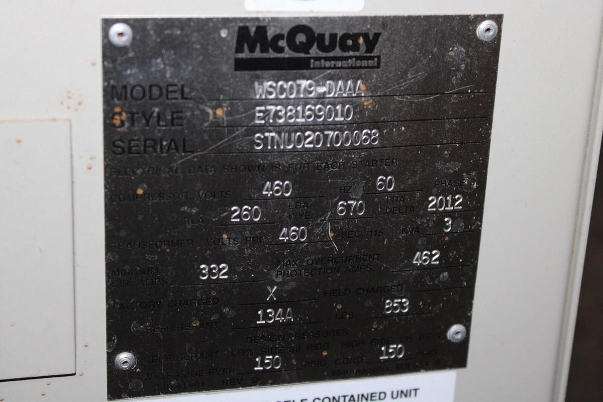 Used MCQUAY RETROFIT CENTRIFUGAL CHILLER CONTROL WSC079-DAA **WARRANTY INCLUDED**