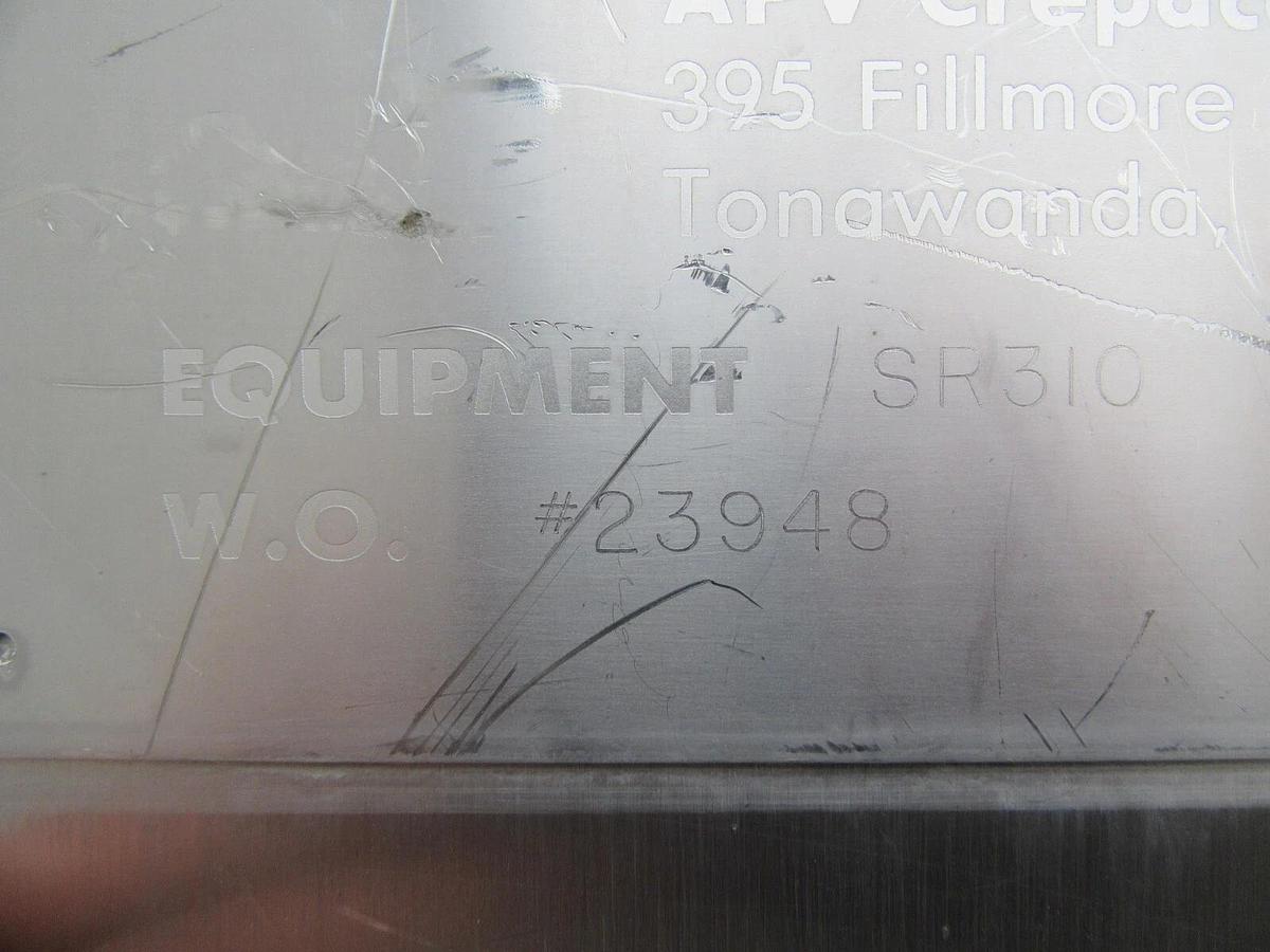 Used 600 SQ FT STAINLESS STEEL 3" IN / OUT APV PLATE AND FRAME HEAT EXCHANGER 23948