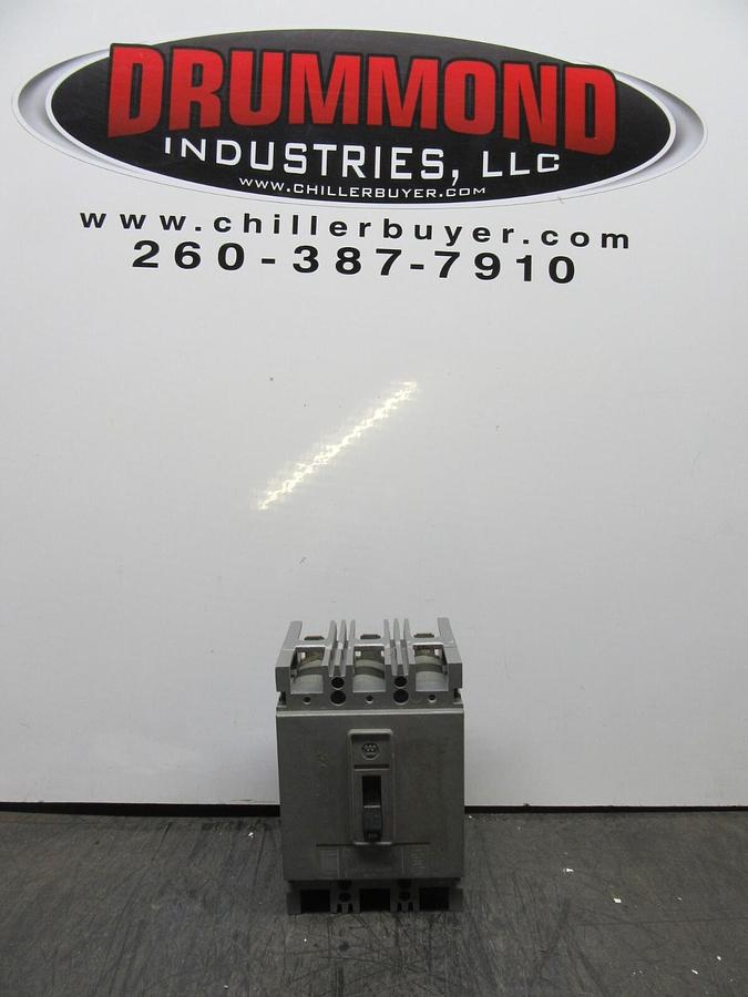 Used WESTINGHOUSE 3-POLE CIRCUIT BREAKER HFB3100 100 AMP 600 VAC 4976D04G44