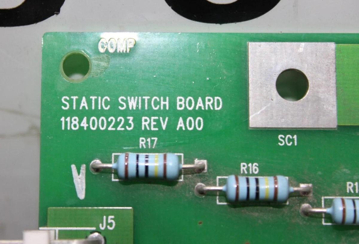 Used POWERWARE STATIC SWITCH BOARD 118400223 REV. A00 K60800144A **WARRANTY**