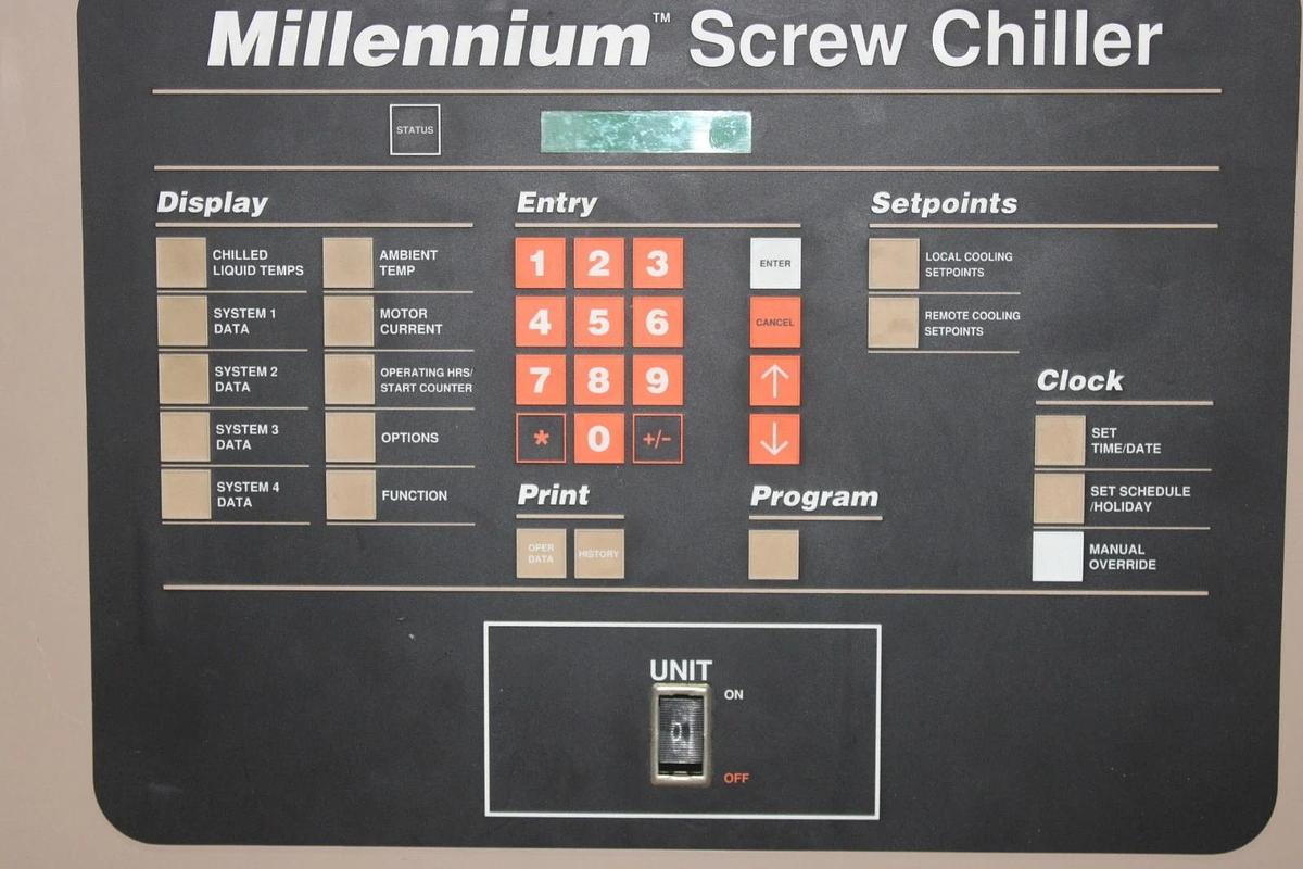 Used YORK MILLENNIUM SCREW CHILLER CONTROL PANEL YK-371-02723-101 024-309100-000