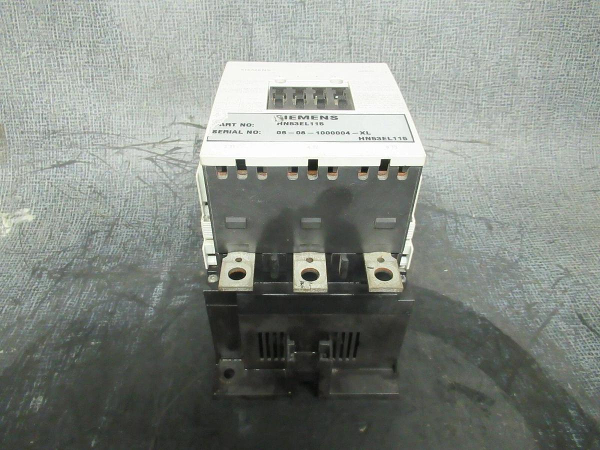 Used 195 AMP SIEMENS CONTACTOR HN53EL115 600 VAC 3 POLE **WARRANTY INCLUDED**