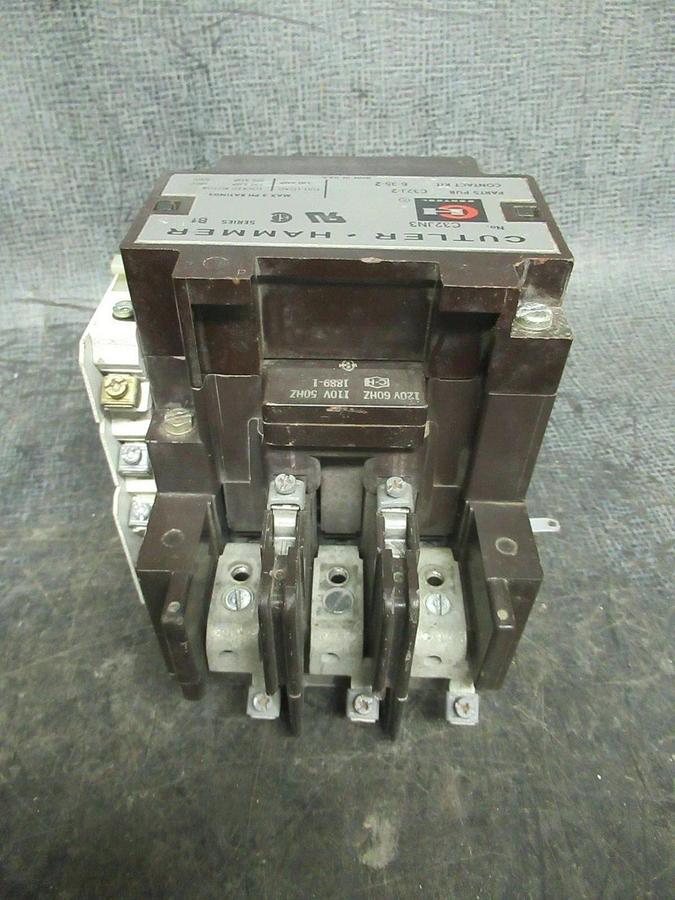 Used CUTLER-HAMMER CONTACTOR C32JN3 120 AMP 600 VOLT 3-PHASE COIL: 110/120V