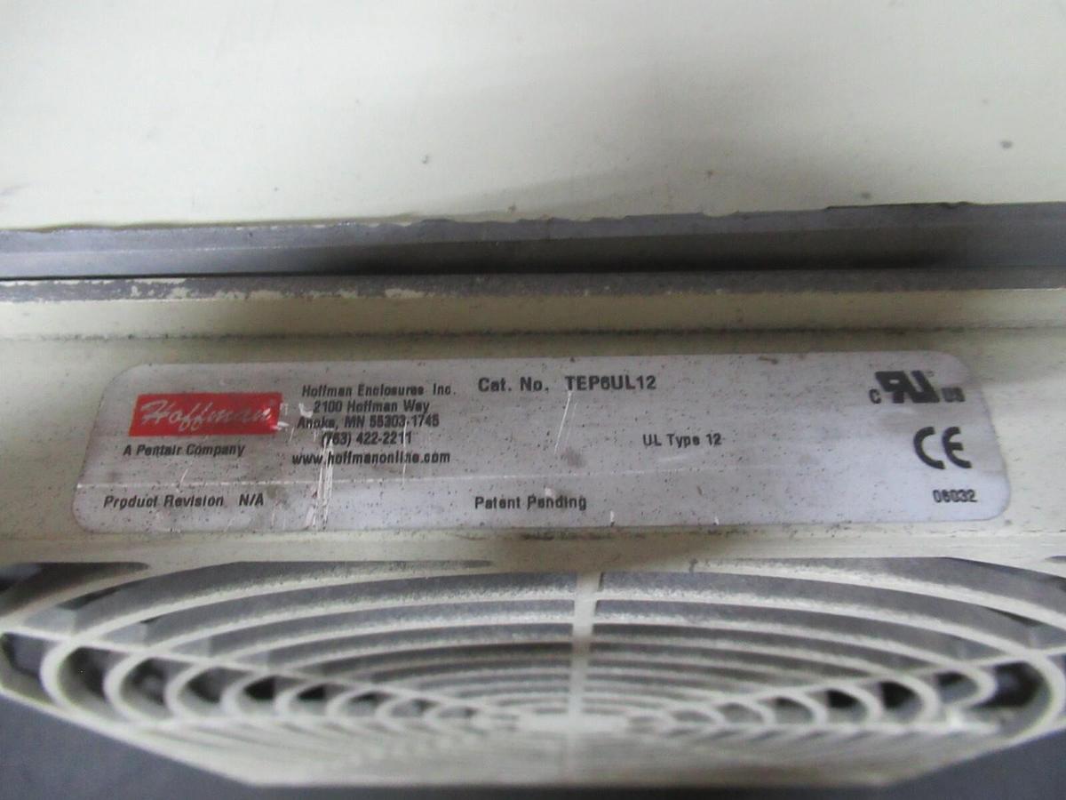 Used HOFFMAN AXIAL FAN AND ENCLOSURE 115 VAC 0.31 AMP 200/240 CFM A-6AXFN TFP61UL12