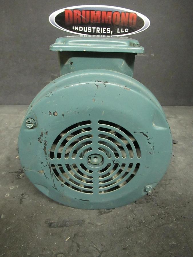 Used 1.5 HP RELAINCE ELEC MOTOR 1725 RPM 230 / 460 VP14G9244S  FJ14T FRAME  TEFC