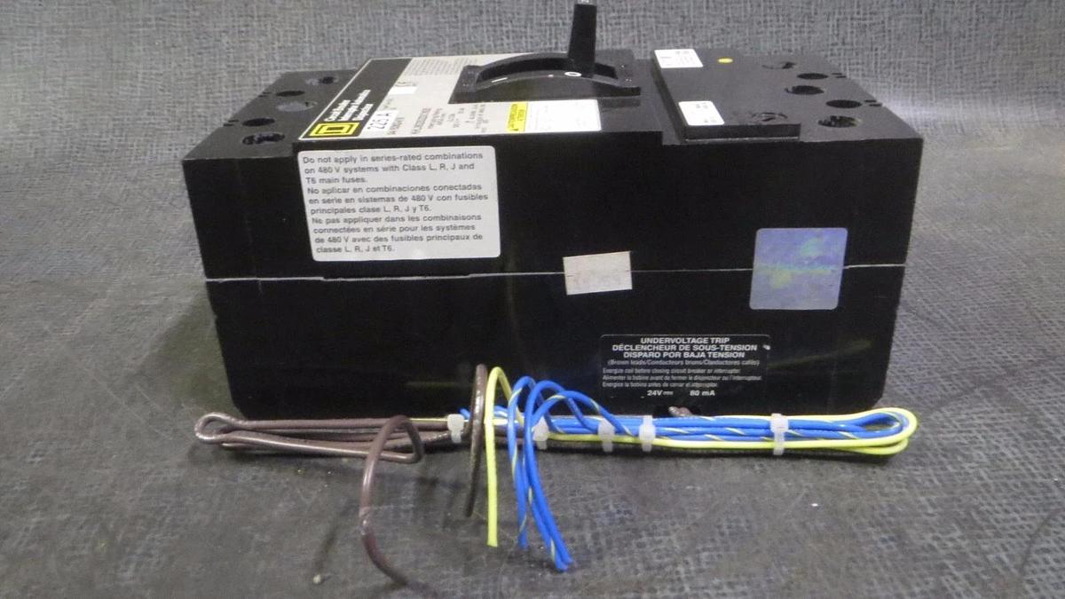 Used SQUARE D CIRCUIT BREAKER 225 AMP 600 VAC 500 VDC 3 POLE MODEL: KHL3622522DC1625