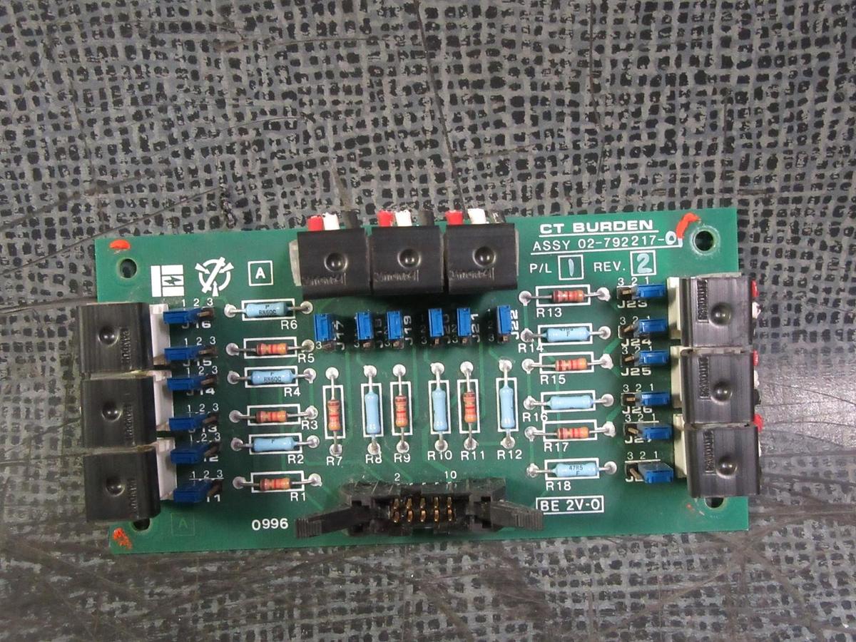 Used LIEBERT CT BURDEN CIRCUIT BOARD 02-792217-01 P/L 1 REV 2