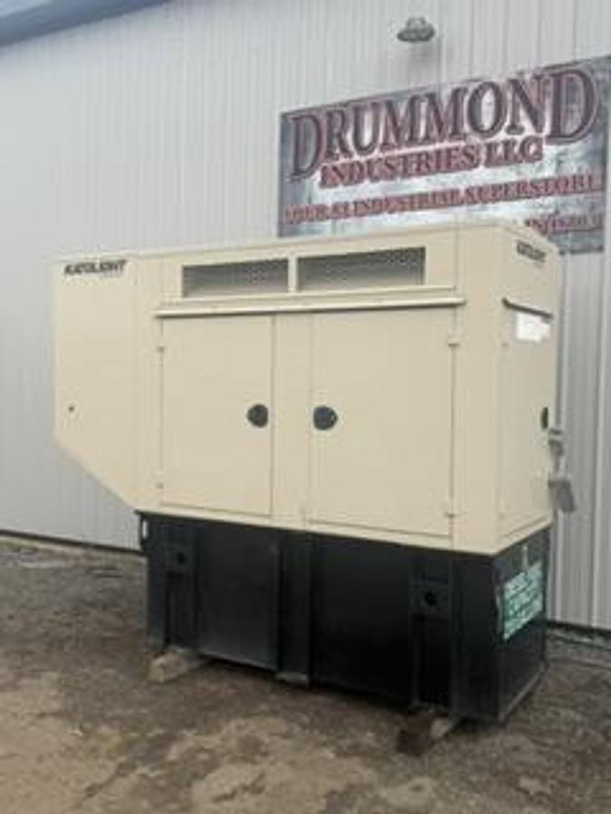 Used 60 KW DIESEL GENERATOR KATOLIGHT 120/240V RE-CONNECTABLE SOUND ENCLOSED 285 HRS
