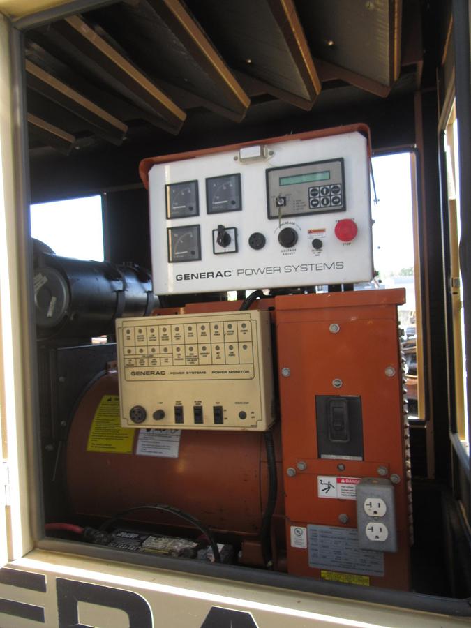Used 60 KW DIESEL GENERATOR GENERAC 120/240 VOLT SOUND ENCLOSED VIDEO WE SHIP
