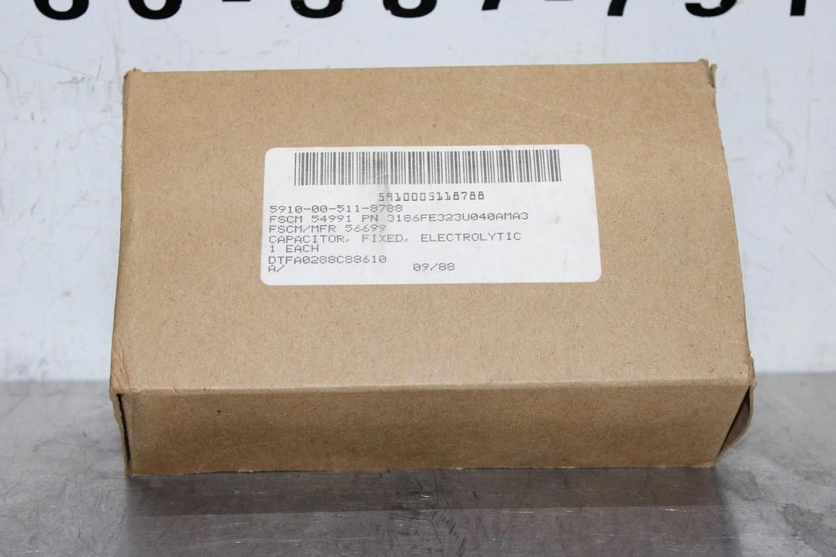 NIB MEPCO CENTRALAB CAPACITOR 3186FE323U040AMA3 32000 uF -10% +75% 40 VDC