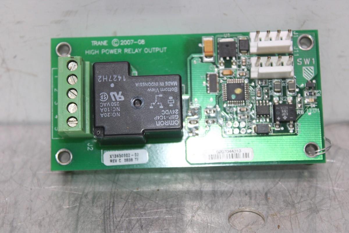 Used TRANE HIGH POWER RELAY OUTPUT CIRCUIT BOARD X13650902-02 REV. C **WARRANTY**