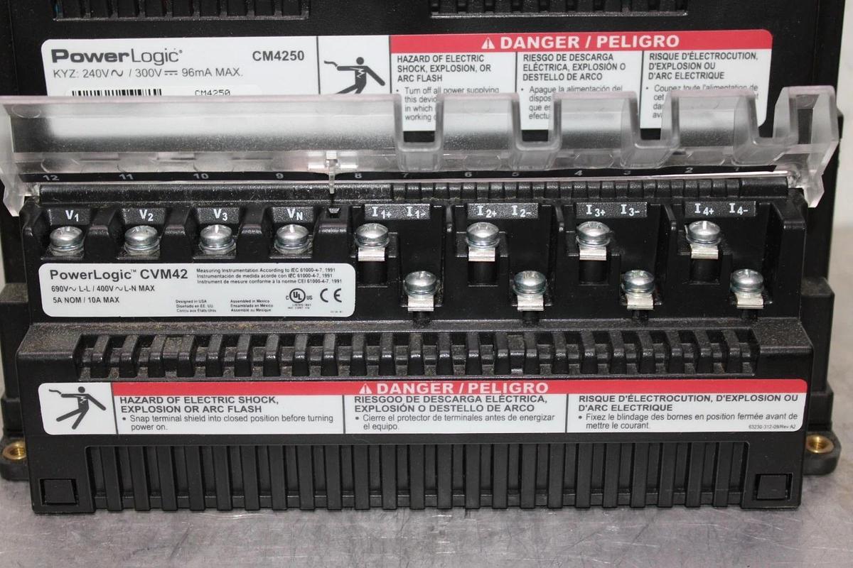 NIB SQUARE D POWERLOGIC CIRCUIT MONITOR CM4250 277 VAC 50 VA W/ CVM42