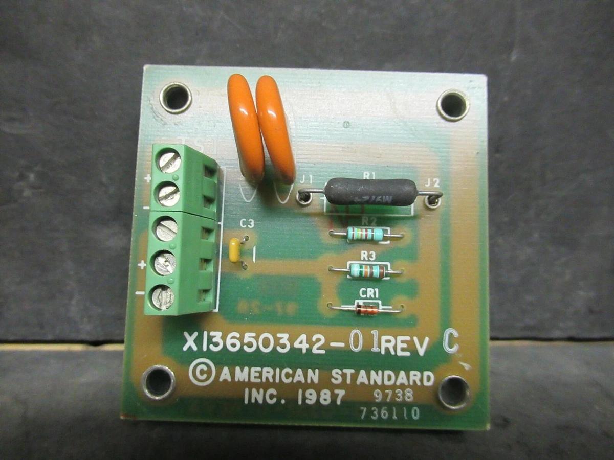 Used TRANE AMERICAN STANDARD CIRCUIT BOARD X13650342-01 REV C 6400-0332-01 REV A