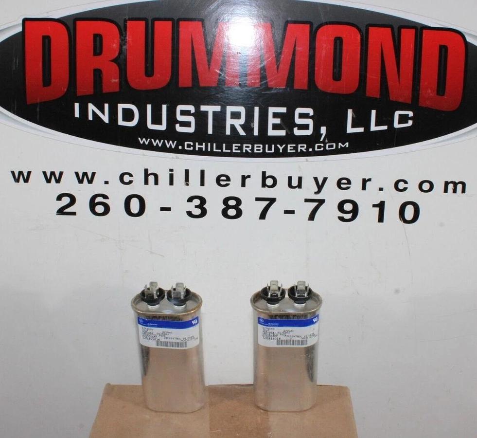 Used LOT OF 2 GE CAPACITOR 97F8059 10uF 370 VAC 50/60HZ ±6% NON-PCB *WARRANTY*