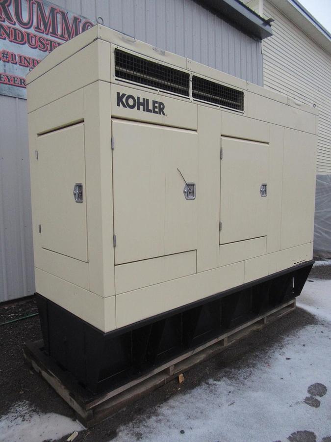 Used 40KW DIESEL GENERATOR  KOHLER 120/208V JOHN DEERE ENCLOSED VIDEO WE SHIP 40 KW