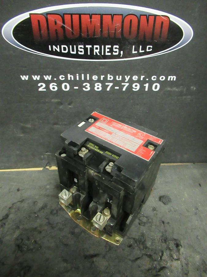 Used 60 AMP SQUARE D 8903 SPG1 LIGHTING CONTACTOR 2 POLE 600 277/480 VAC 208 V COIL