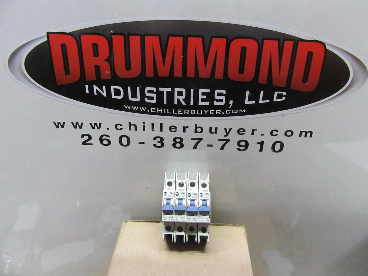 Used LOT OF 4 ALLEN BRADLEY 1489-A1C050 AB-5321 SINGLE POLE 277 VAC 5 AMP