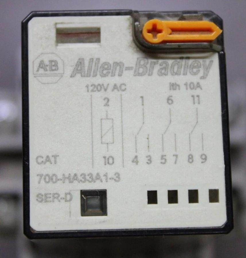 Used LOT OF 3 ALLEN-BRADLEY RELAY 700-HA33A1-3 120 VAC 10 AMP **WARRANTY**
