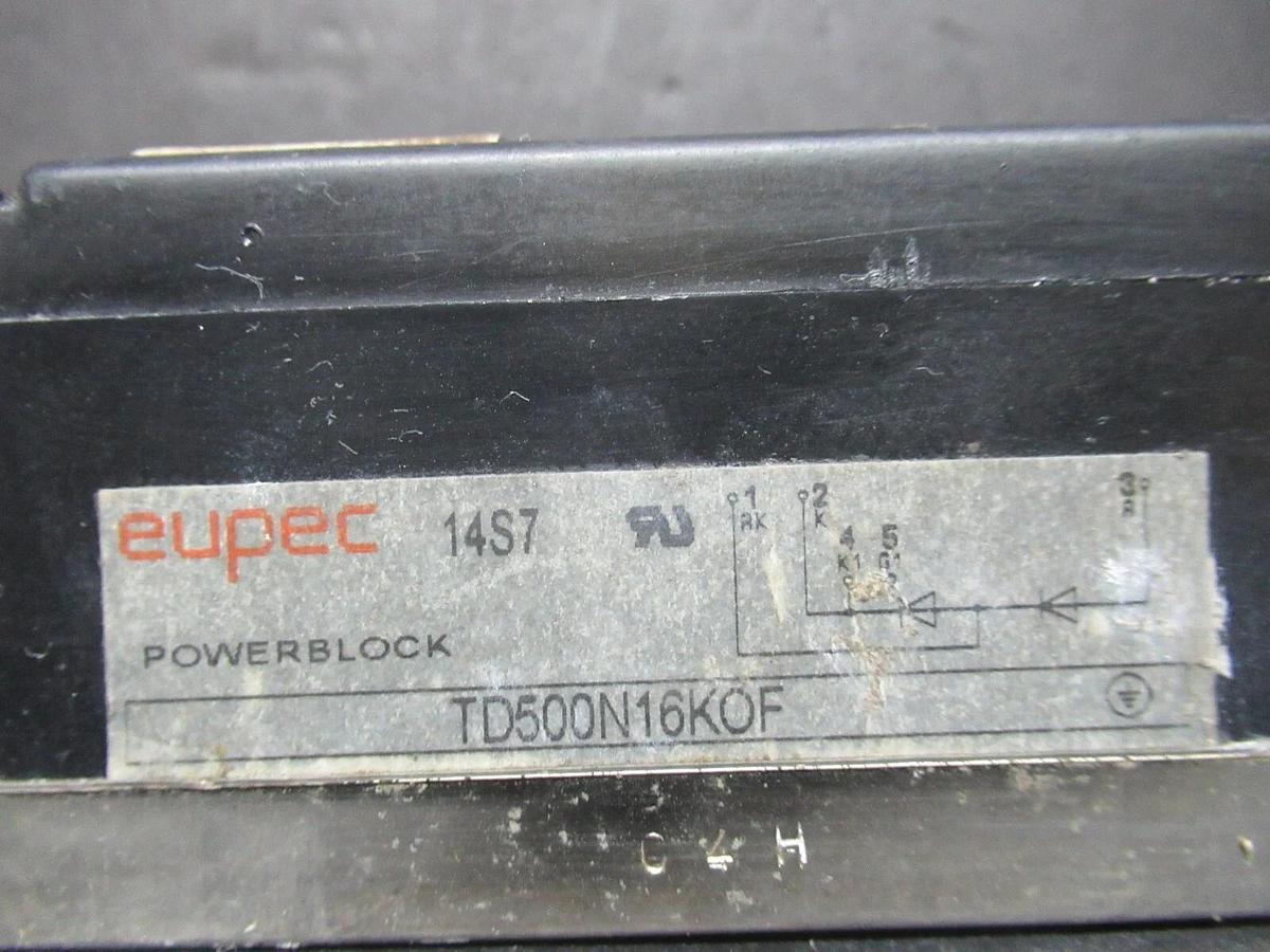 Used EUPEC 14S7 POWERBLOCK IGBT POWER MODULE TD500N16KOF *WARRANTY INCLUDED*