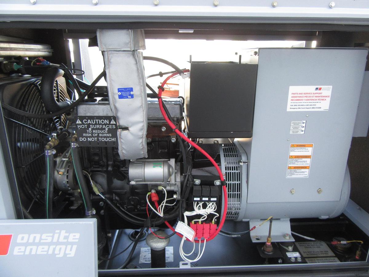 Used 20 KW DIESEL GENERATOR MTU 120/240 V 4LE1 ISUZU SOUND ENCLOSED 96 HRS  VIDEO