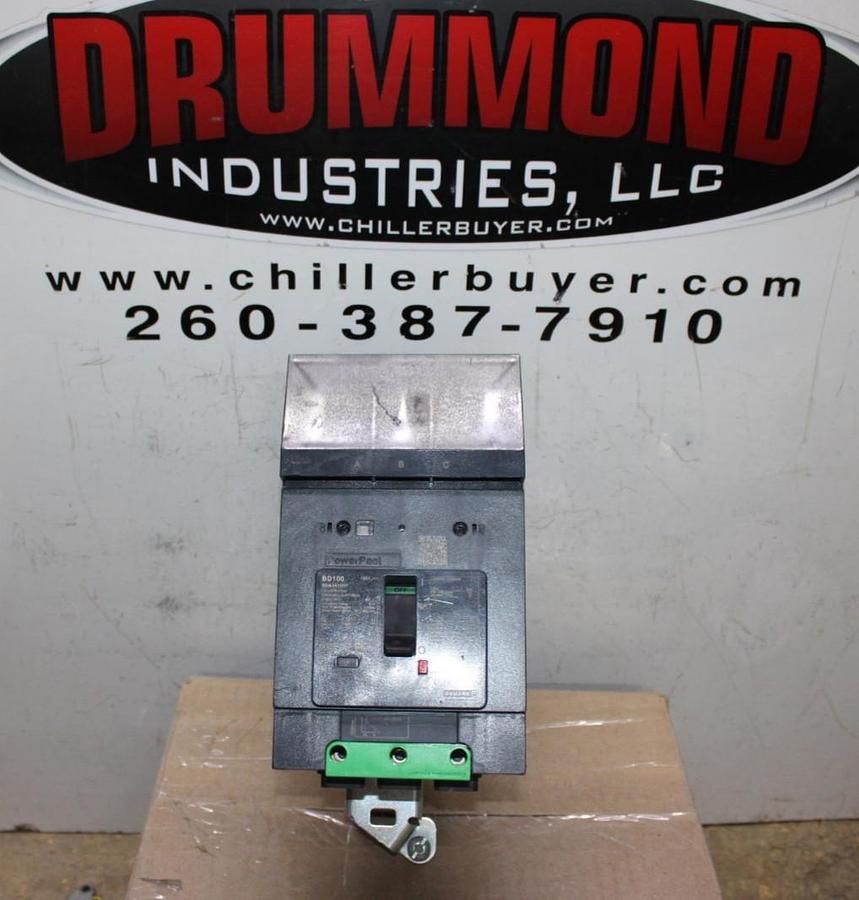 Used SQUARE D POWERPACT I-LINE CIRCUIT BREAKER BDA34100Y 480/277V 100A 3-POLE