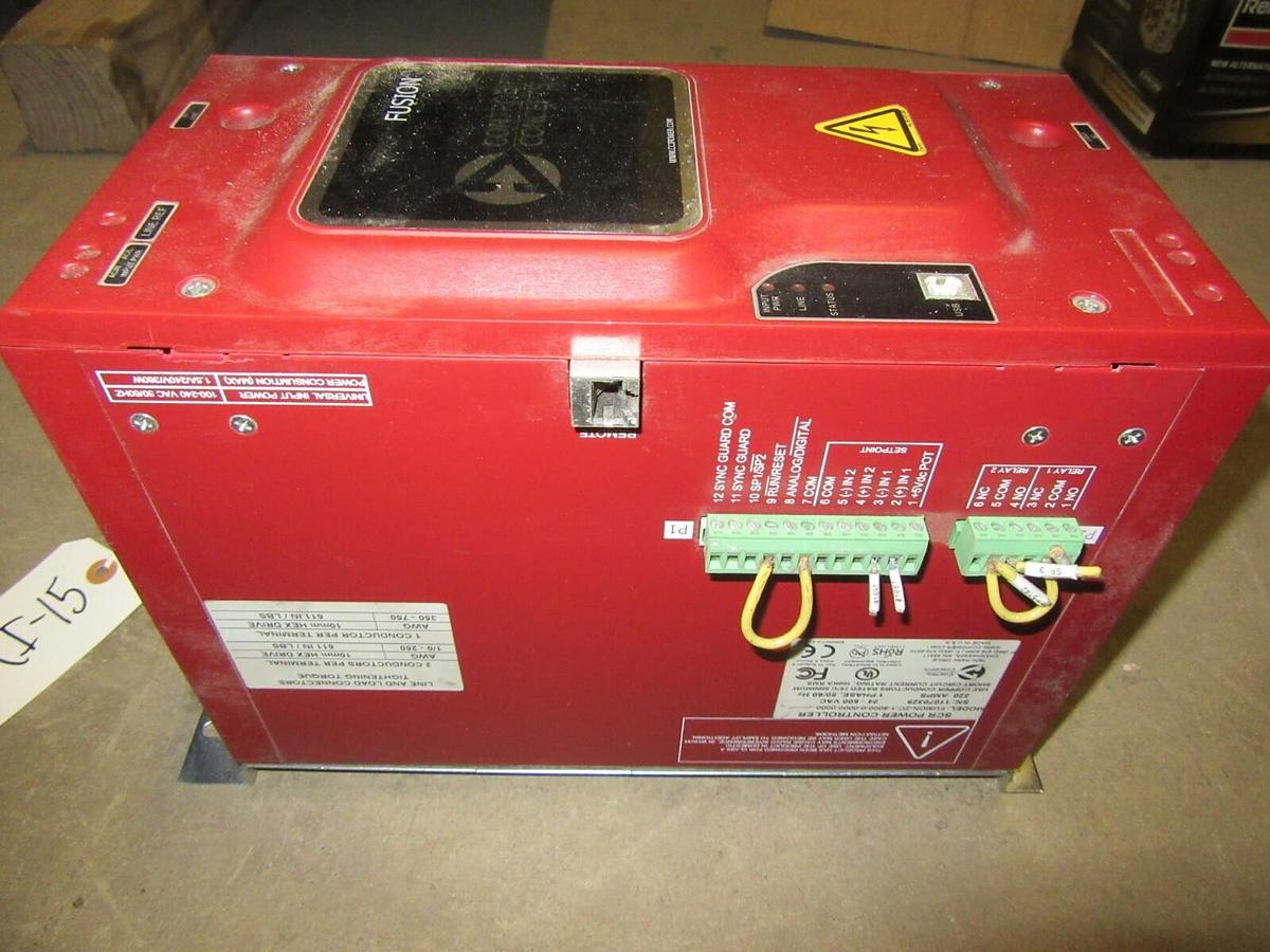 Used CONTROL CONCEPTS SCR POWER CONTROLLER FUSION-ZC-1-8000 24-600 VAC 320A 1-PHASE