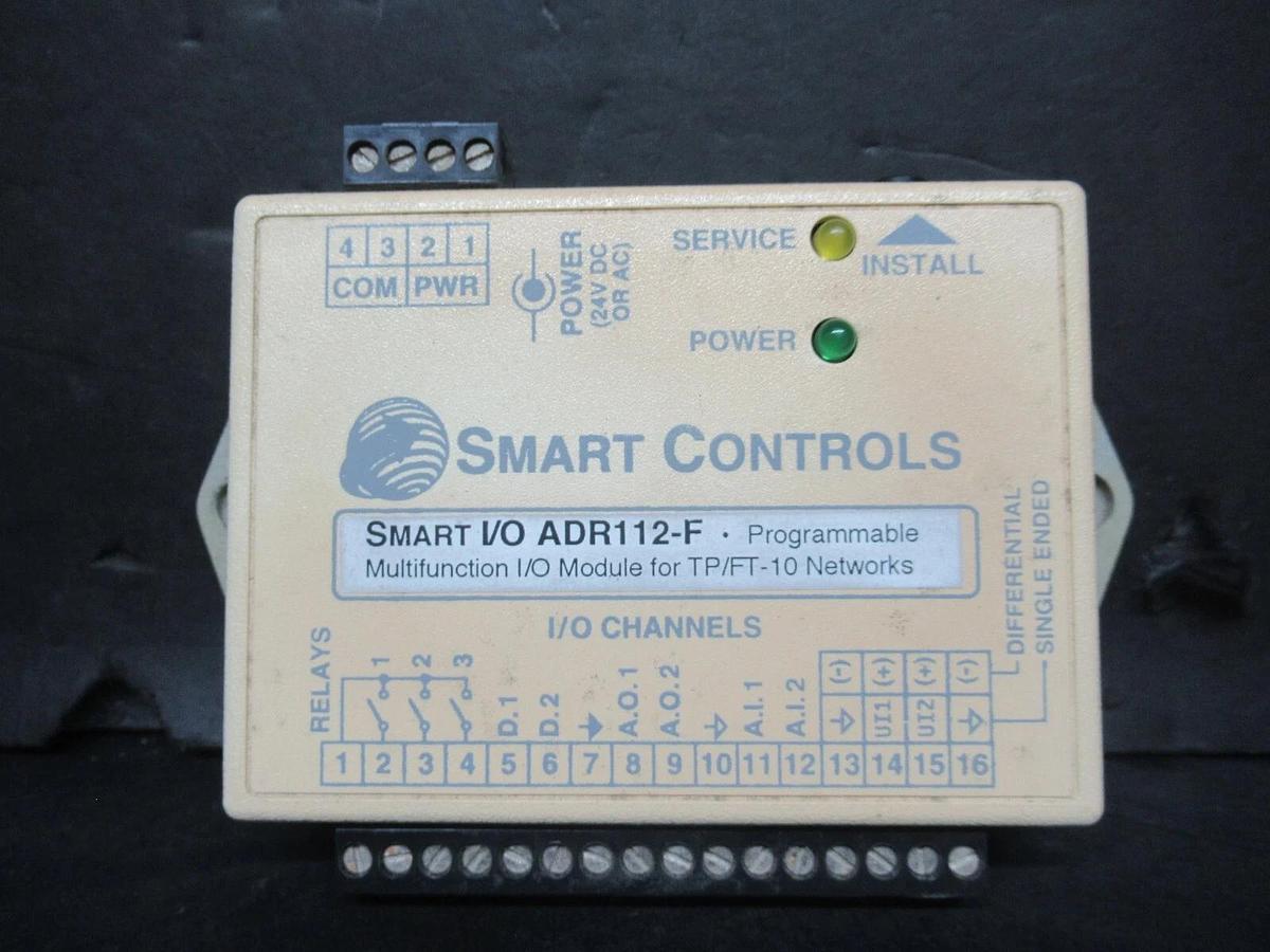 Used SMART CONTROLS SMART I/O ADR112-F PROGRAMABLE I/O MODULE FOR TP/FT-10 NETWORKS