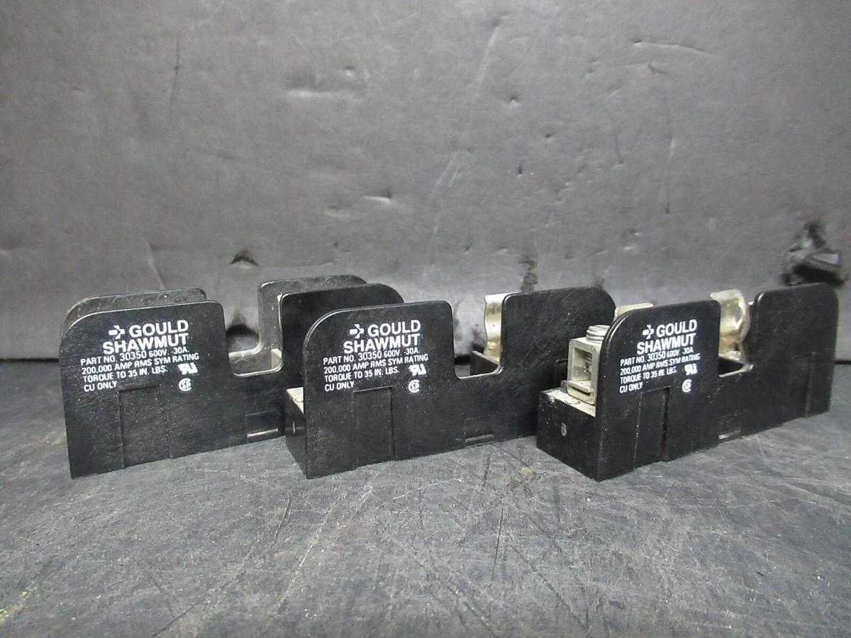 Used (3) GOULD SHAWMUT SINGLE POLE 30350 30 AMP 600 VOLT **WARRANTY INLCLUDED**