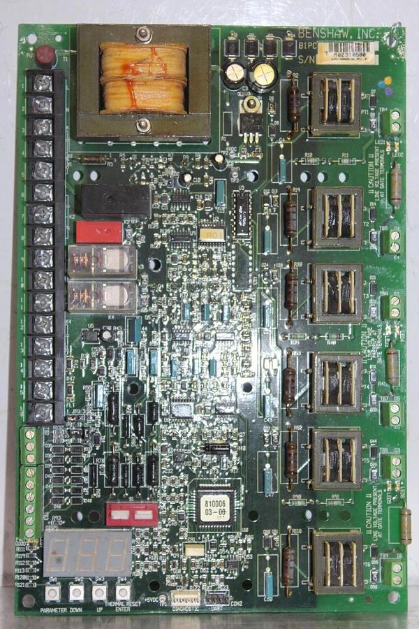 Used BENSHAW REDISTART STARTER CIRCUIT BOARD BIPC-300005-06 REV. 0 M02310580