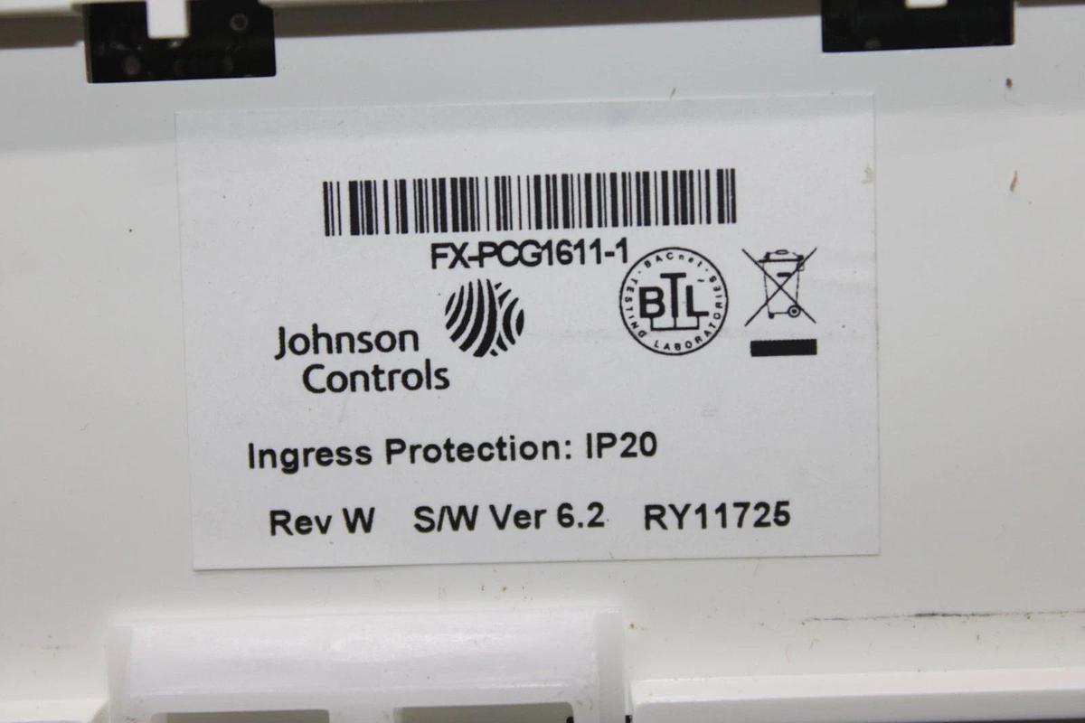 Used JOHNSON CONTROLS PCG UNIVERSAL BINARY CONTROLLER PCG1611 FX-PCG1611-1 REV. W
