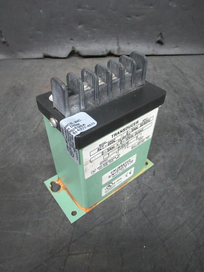 Used OHIO ELECTRONICS CURRENT TRANSDUCER ACT-005C 0-5 AAC 50/60 HZ FLEX-CORE