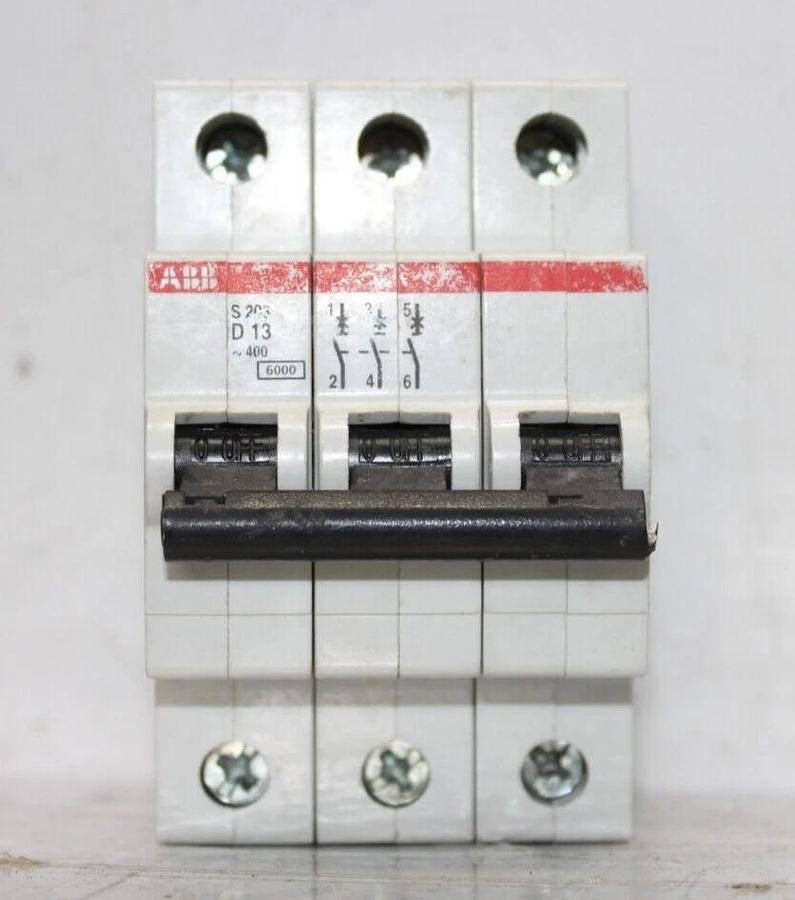 Used ABB CIRCUIT BREAKER S203-D13 277/480 VAC 3-POLE **WARRANTY INCLUDED**