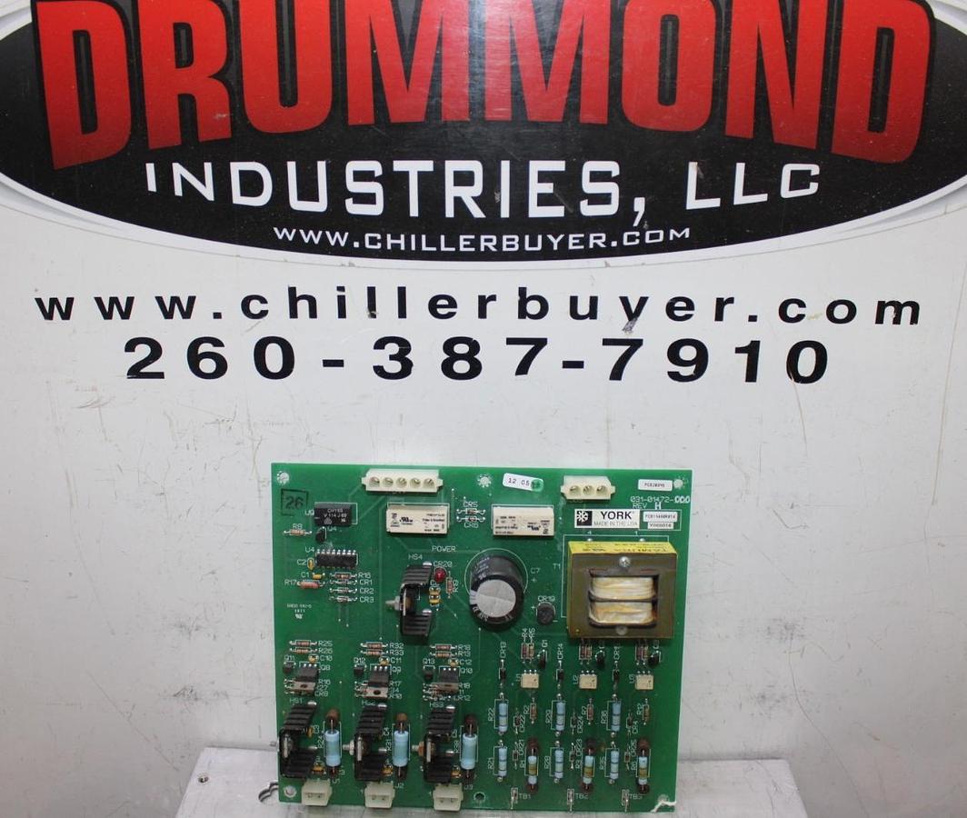 Used YORK CHILLER SCR LOGIC TRIGGER CIRCUIT BOARD 031-01472-000 REV. H **WARRANTY**