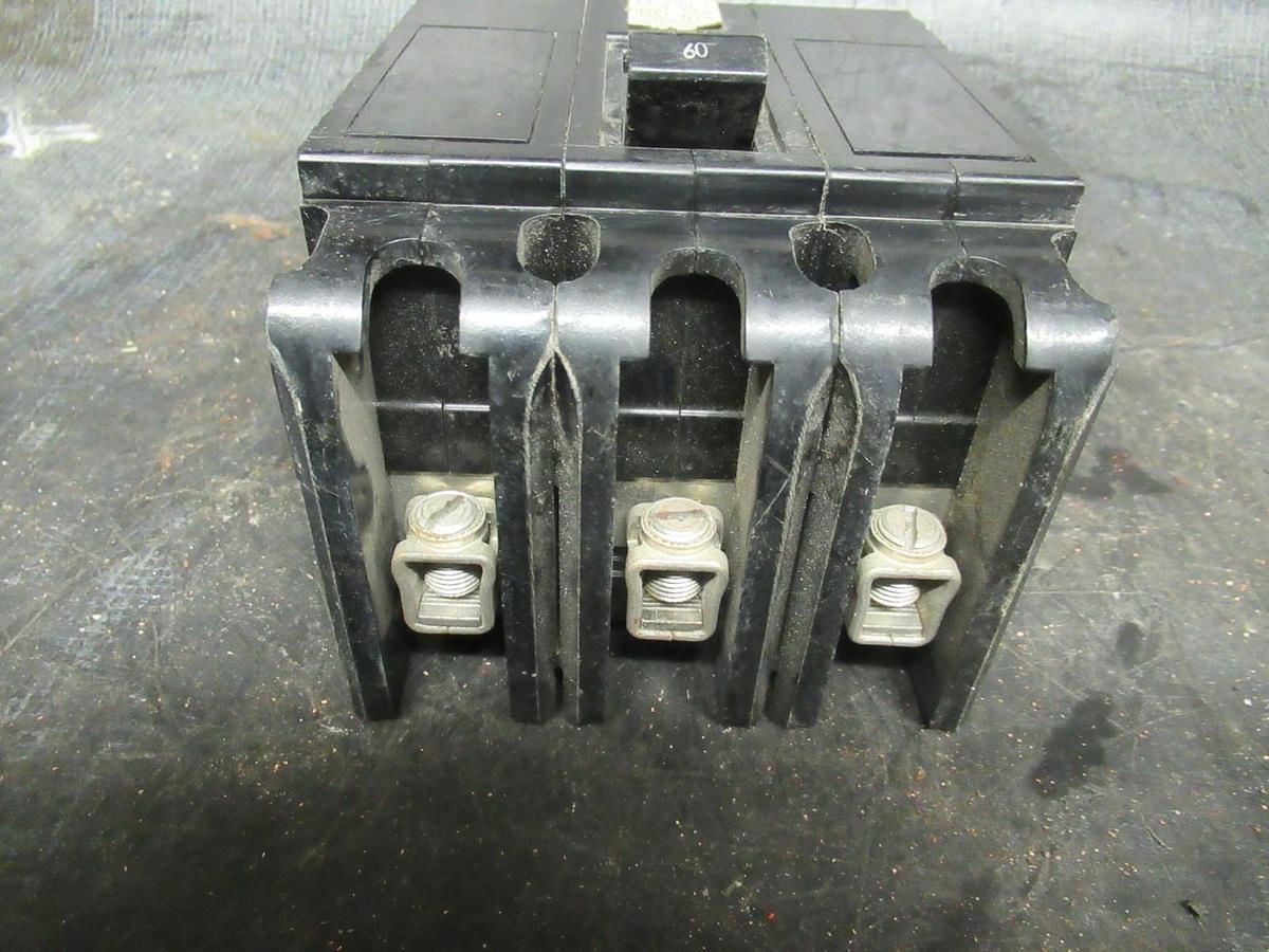 Used 60 AMP HEINEMANN BREAKER GH3-G3-U 480 VAC 3 POLE W/ LUGS **WARRANTY**